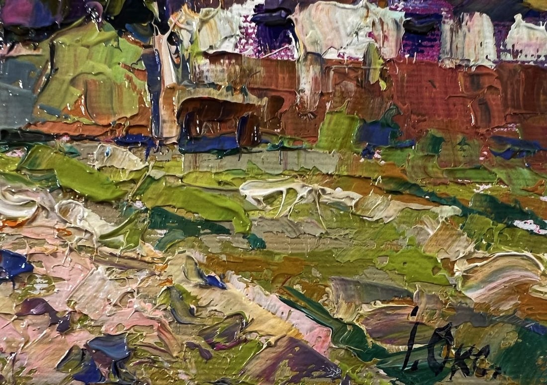 Oil painting Village festive day Oksana Ivanyuk - 5