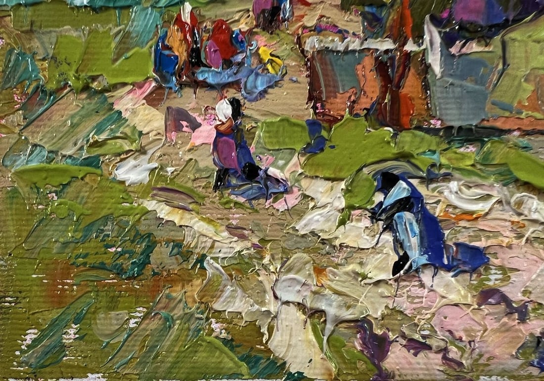 Oil painting Village festive day Oksana Ivanyuk - 6