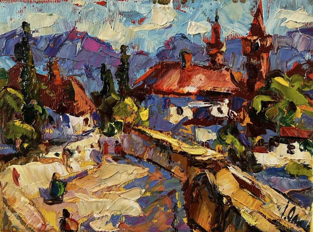 Oil painting Walking tour of the old town Oleksiy Ivanyuk - 3