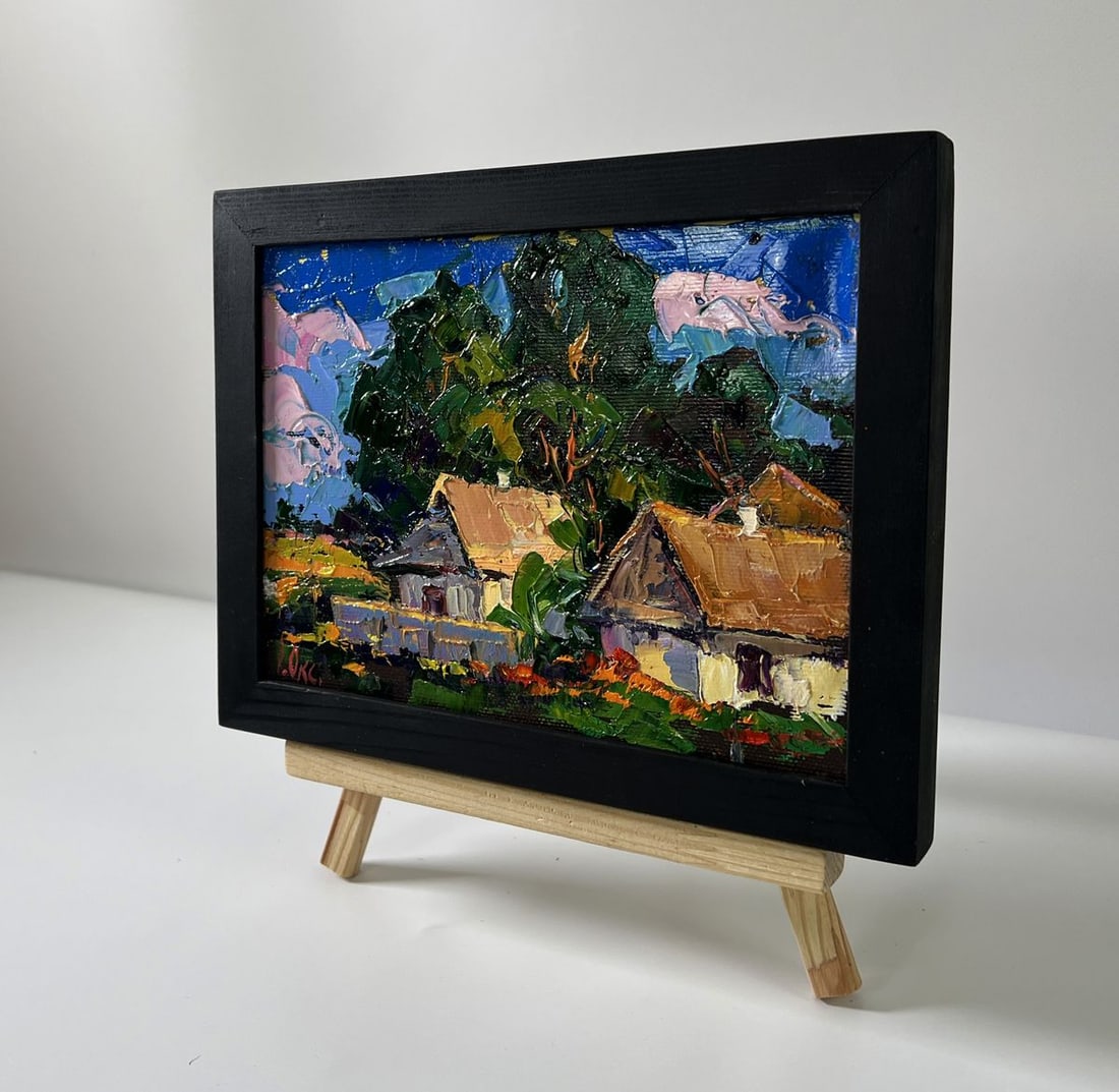 Oil painting Summer days in the village Oksana Ivanyuk - 2