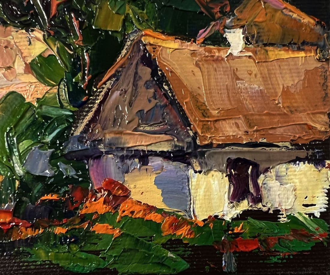 Oil painting Summer days in the village Oksana Ivanyuk - 5