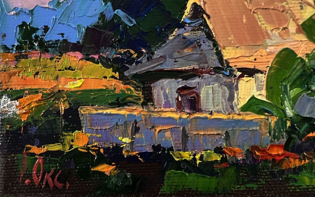 Oil painting Summer days in the village Oksana Ivanyuk - 6