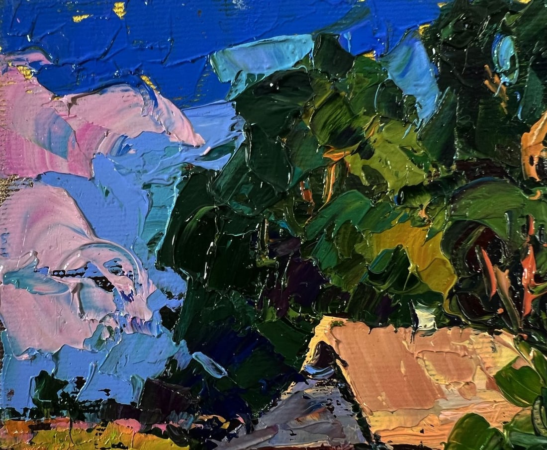 Oil painting Summer days in the village Oksana Ivanyuk - 7