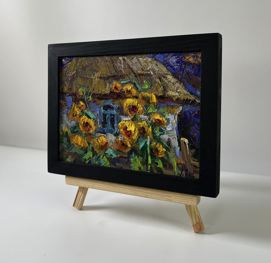 Oil painting Evening sunflowers Oksana Ivanyuk - 2