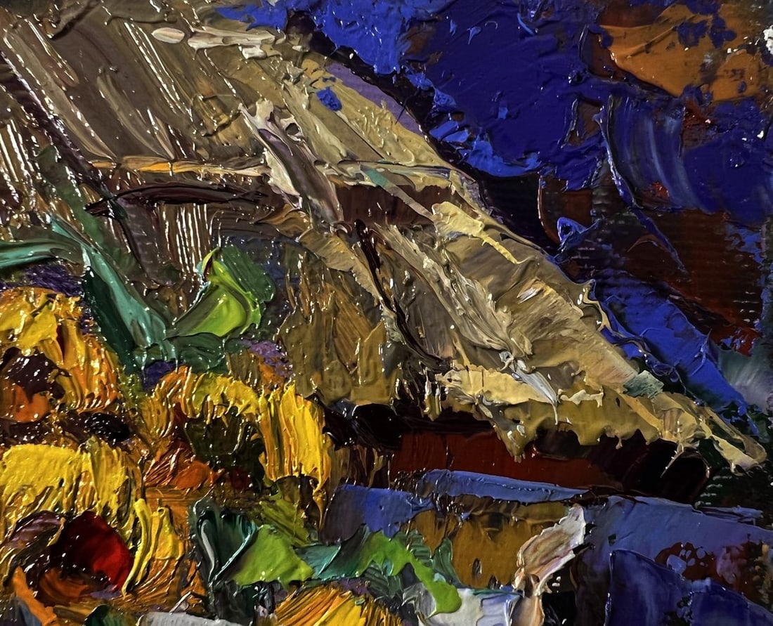 Oil painting Evening sunflowers Oksana Ivanyuk - 4