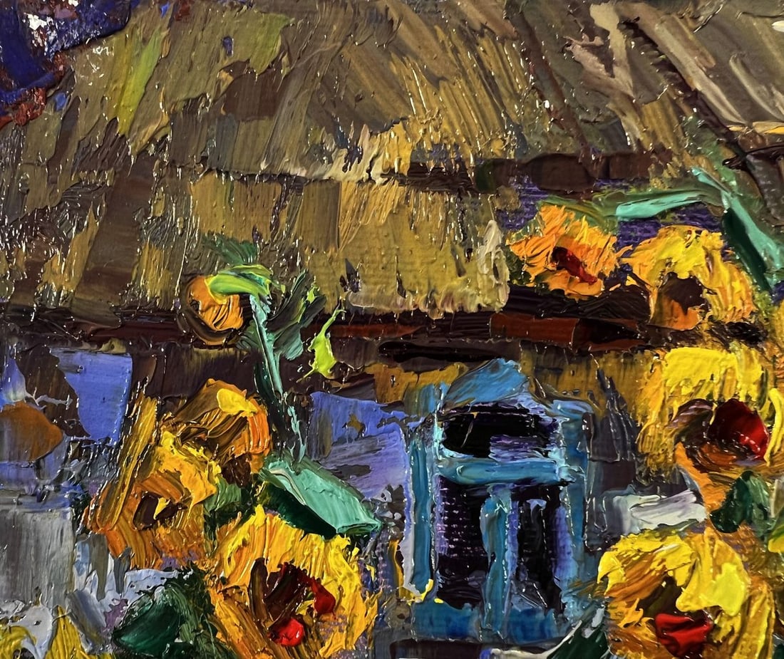 Oil painting Evening sunflowers Oksana Ivanyuk - 7
