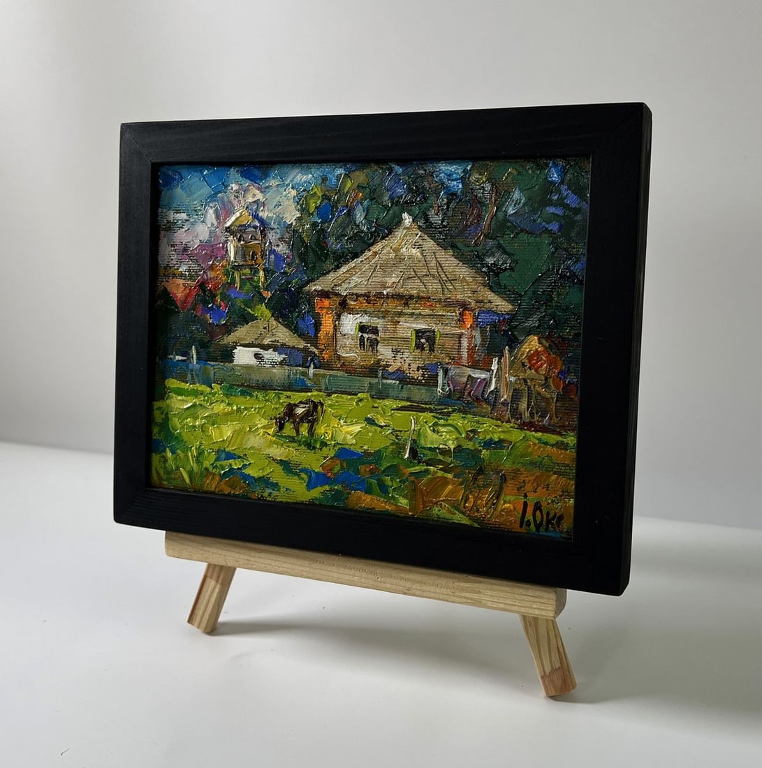 Oil painting Quiet village life Oksana Ivanyuk - 2