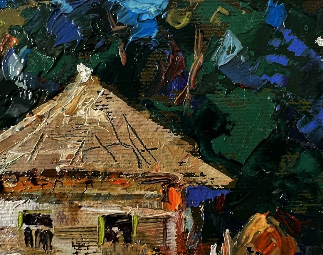 Oil painting Quiet village life Oksana Ivanyuk - 4