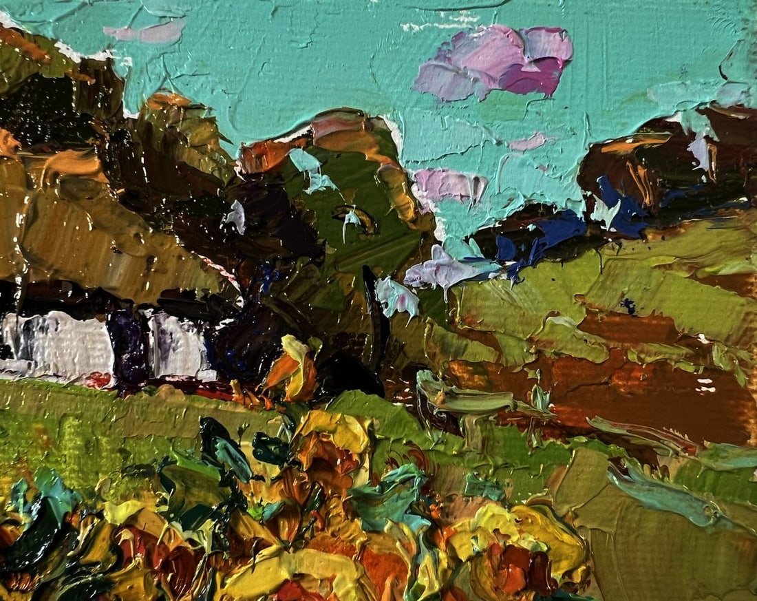 Oil painting Rural sunflowers Oksana Ivanyuk - 4