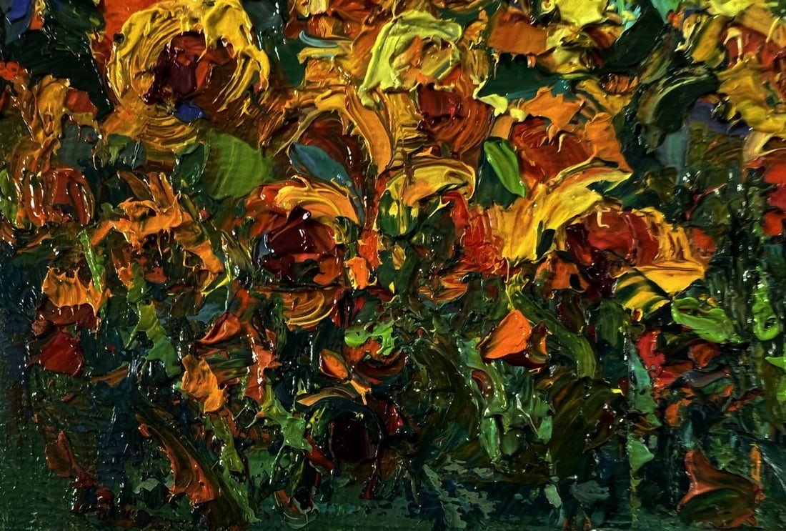 Oil painting Rural sunflowers Oksana Ivanyuk - 6