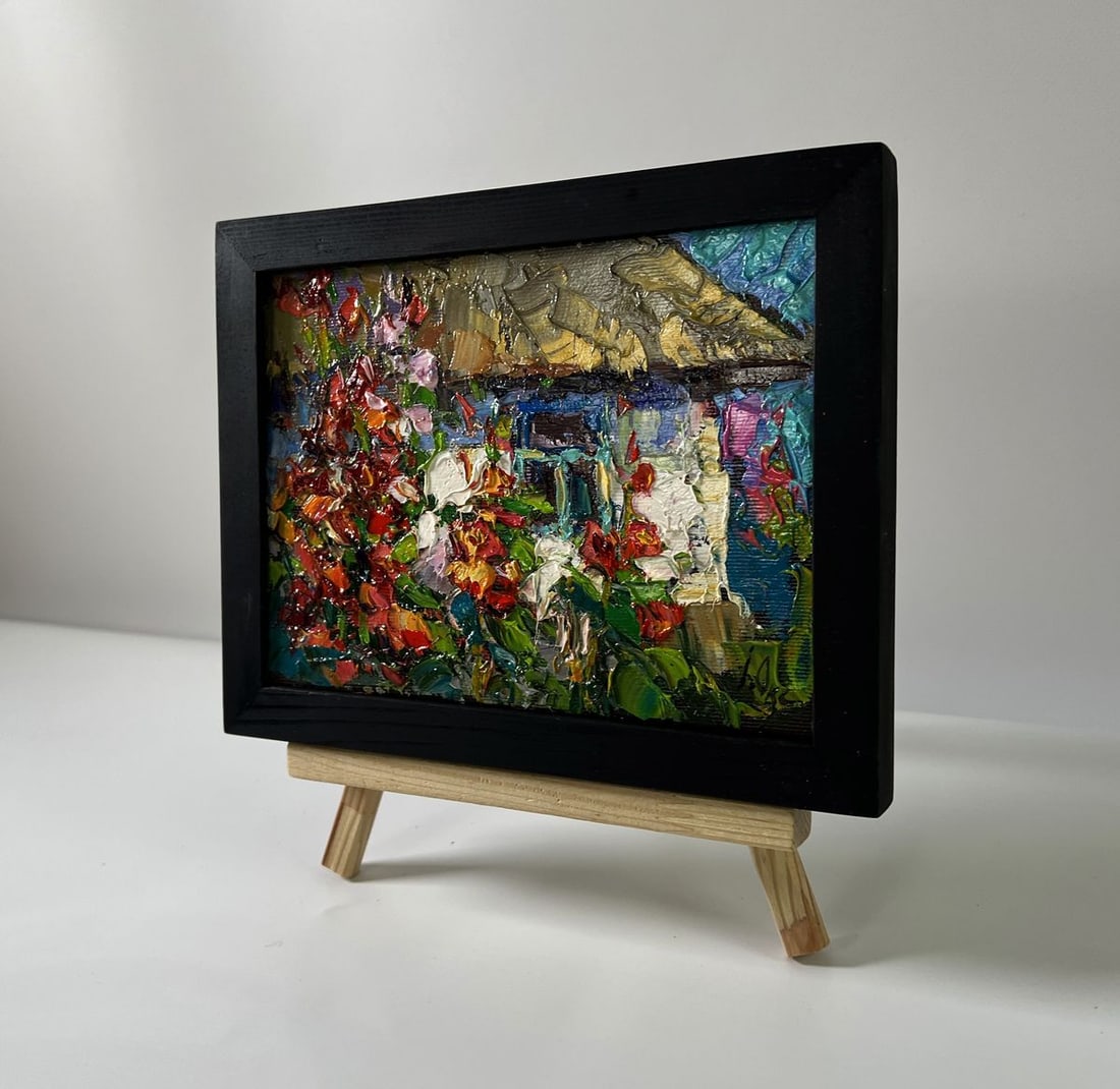 Oil painting Flowers near the house Oksana Ivanyuk - 2