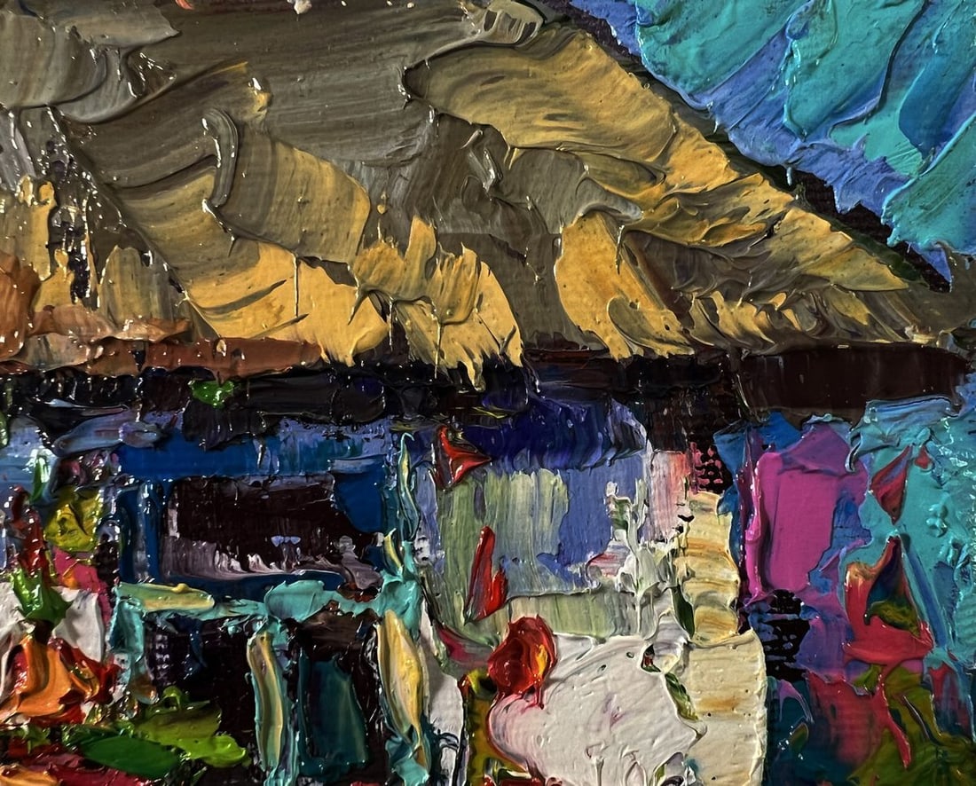 Oil painting Flowers near the house Oksana Ivanyuk - 4