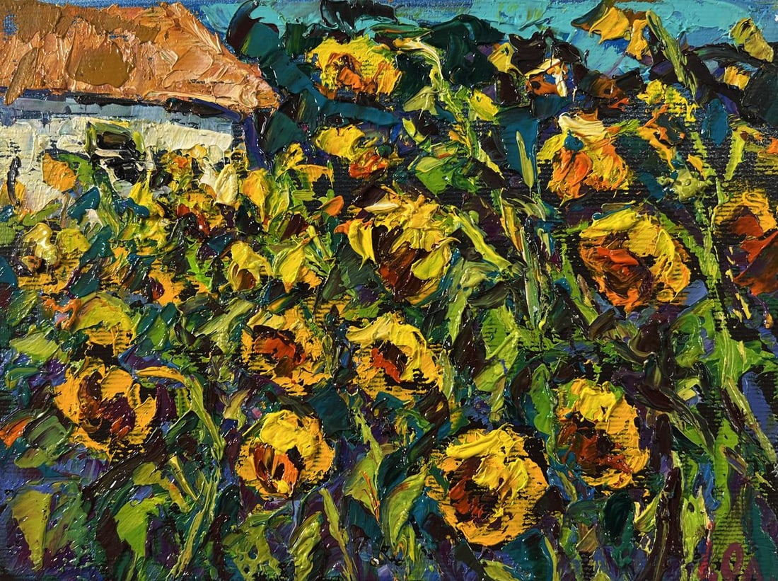 Oil painting Field sunflowers Oleksiy Ivanyuk - 3