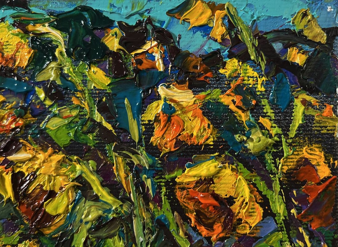 Oil painting Field sunflowers Oleksiy Ivanyuk - 4