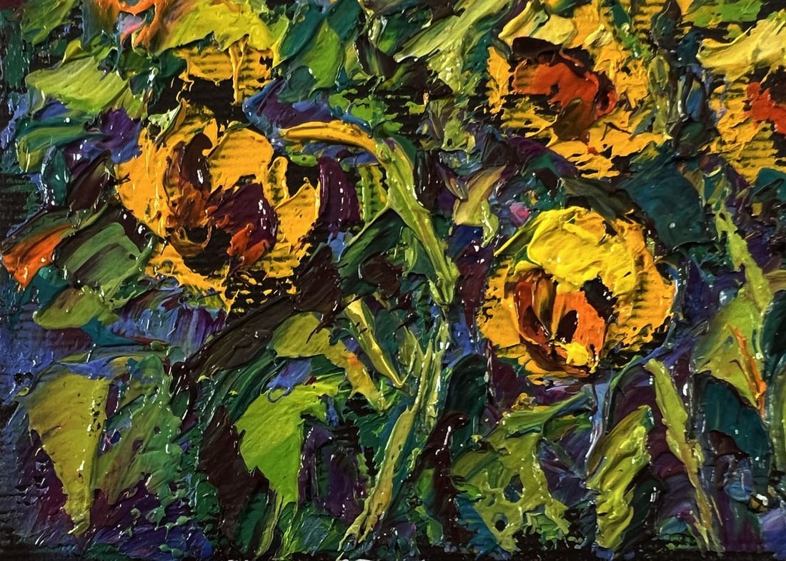 Oil painting Field sunflowers Oleksiy Ivanyuk - 6