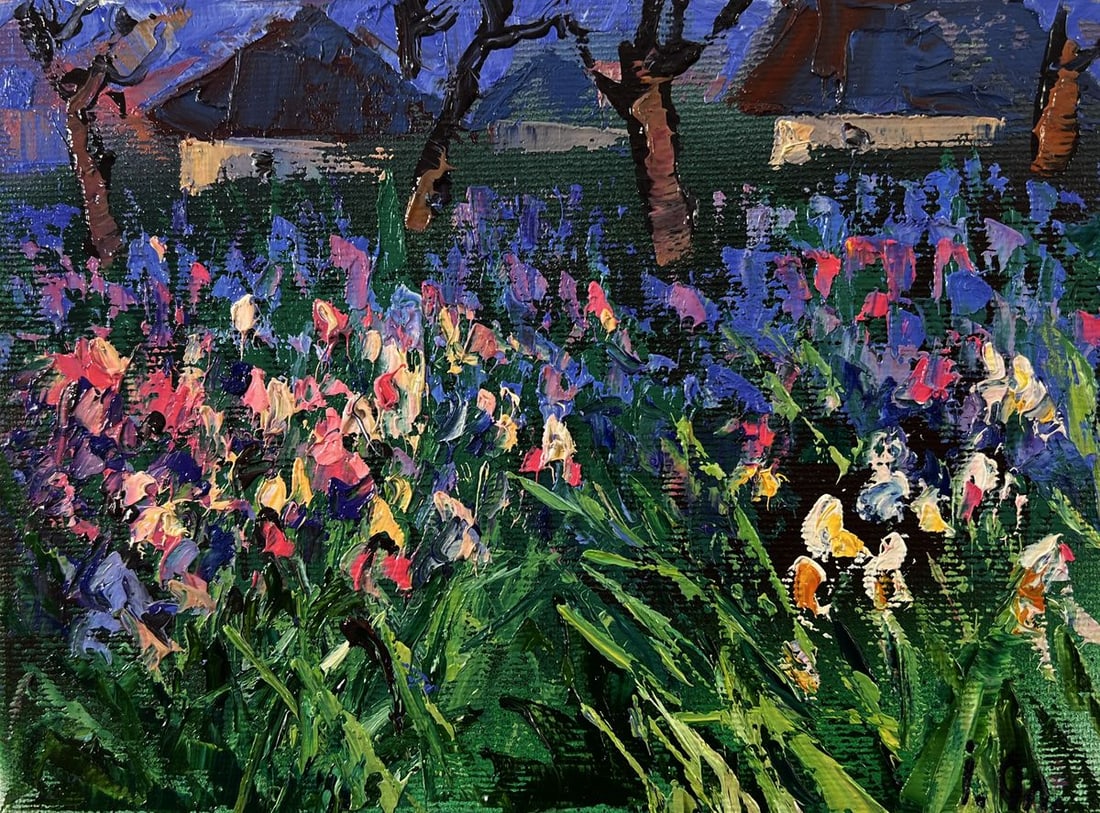 Oil painting Flowers in the village Oleksiy Ivanyuk - 3