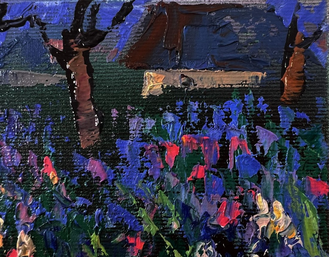 Oil painting Flowers in the village Oleksiy Ivanyuk - 4