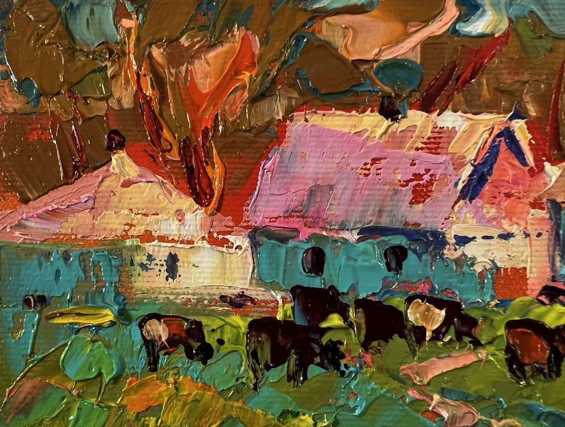 Oil painting Cows on a walk Oleksiy Ivanyuk - 7