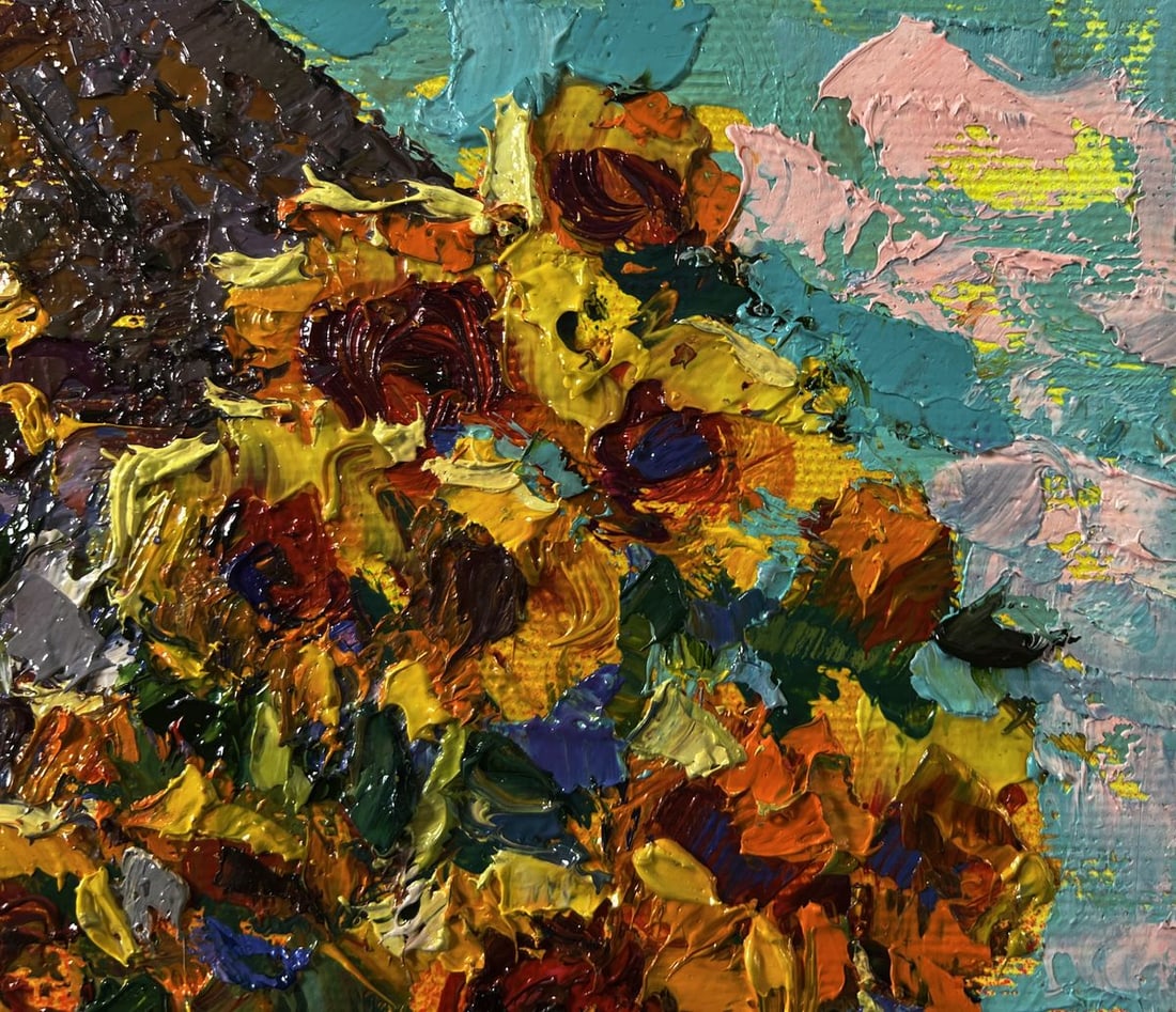 Oil painting Flowers of the sun Oksana Ivanyuk - 4