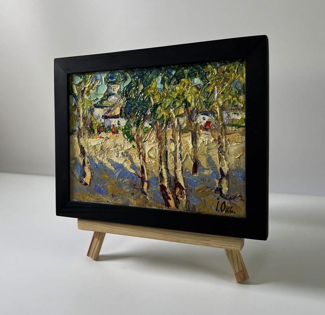 Oil painting Summer day in the village Oksana Ivanyuk - 2