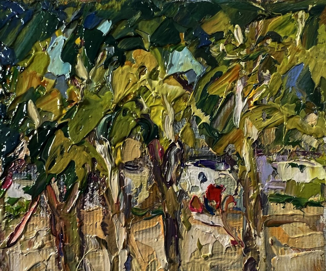 Oil painting Summer day in the village Oksana Ivanyuk - 4