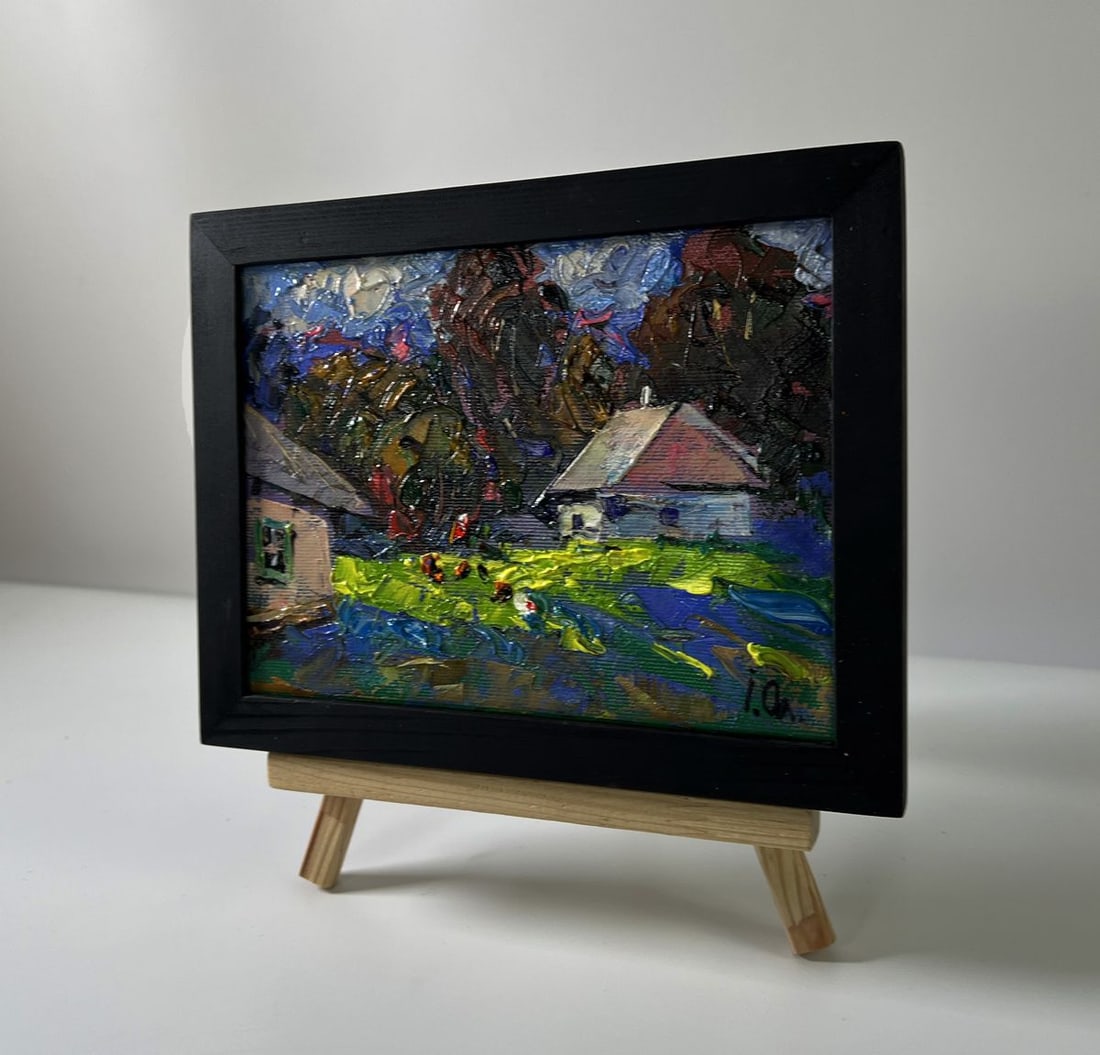 Oil painting Village life in silence Oleksiy Ivanyuk - 2