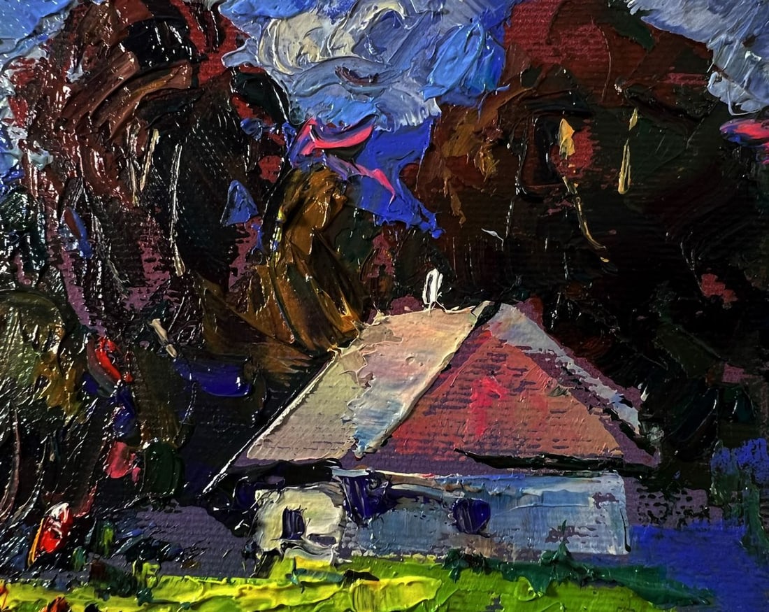 Oil painting Village life in silence Oleksiy Ivanyuk - 4