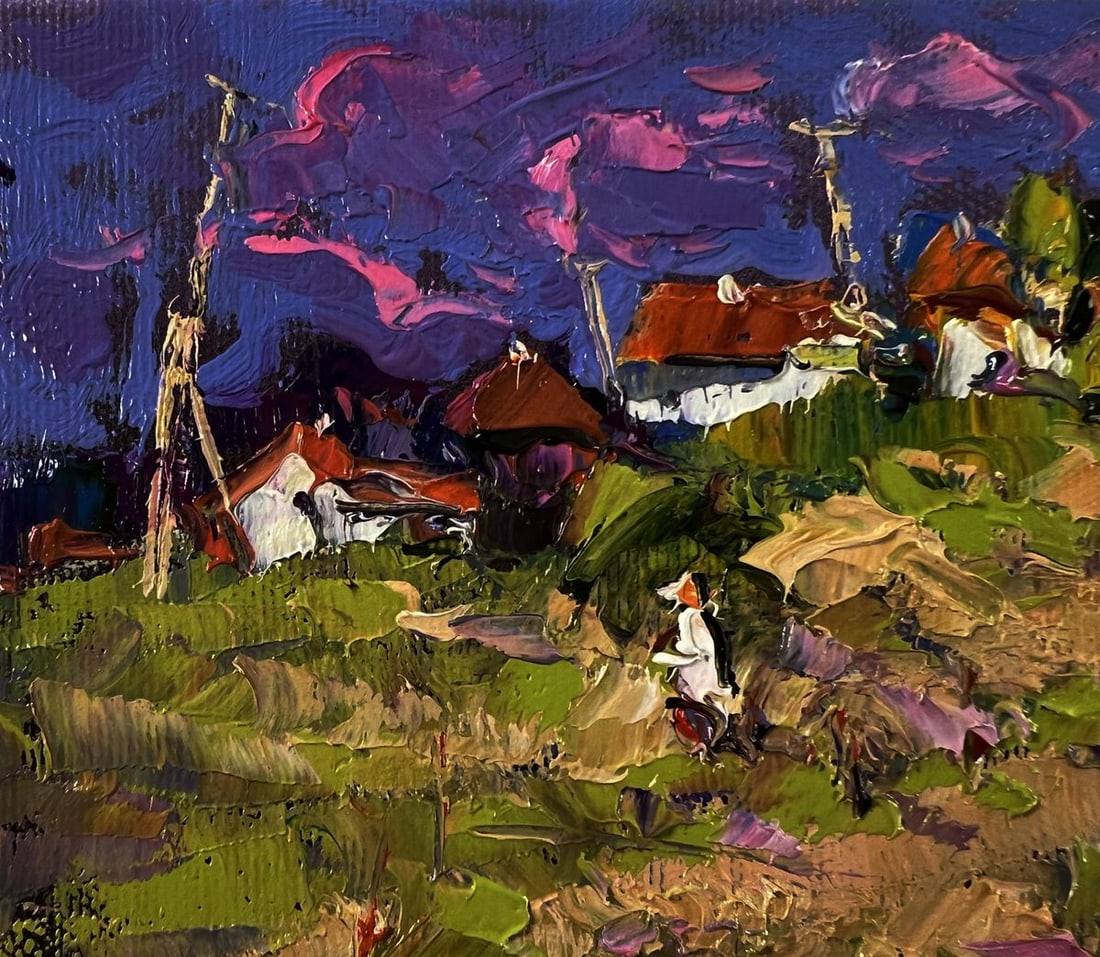 Oil painting Outside the village Oksana Ivanyuk - 7