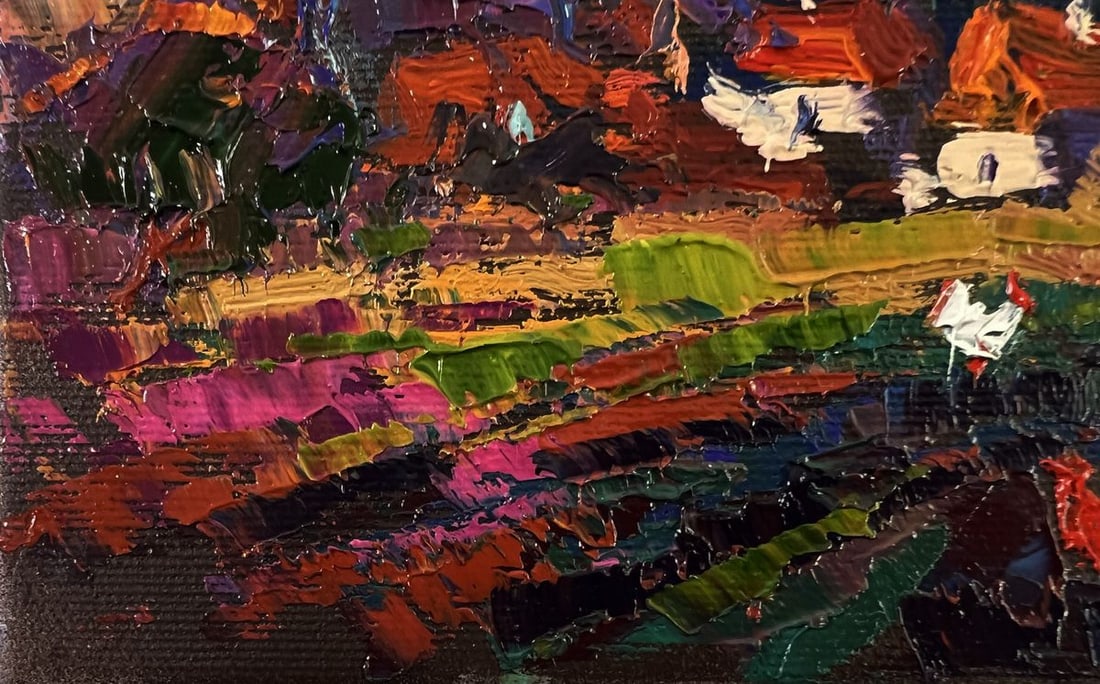 Oil painting Evening village Oksana Ivanyuk - 6