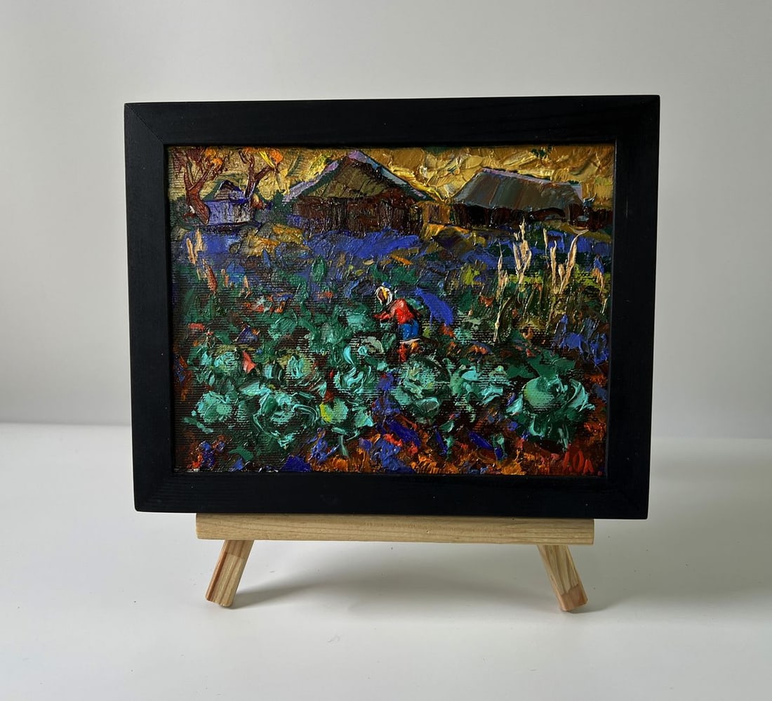 Oil painting Village evening garden Oleksiy Ivanyuk (1 of 8)