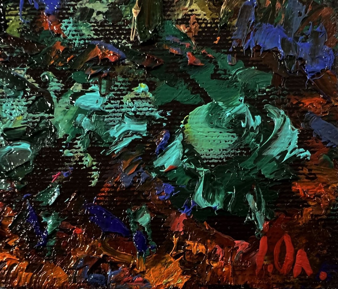 Oil painting Village evening garden Oleksiy Ivanyuk - 5