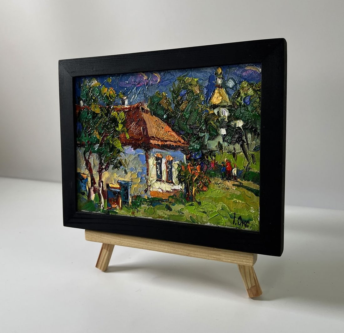 Oil painting Weekend in the village Oksana Ivanyuk - 2