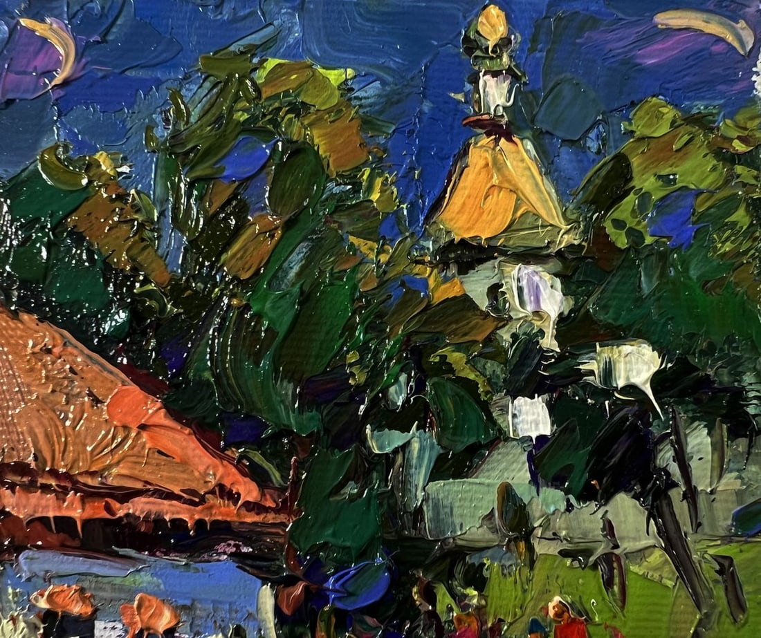 Oil painting Weekend in the village Oksana Ivanyuk - 4