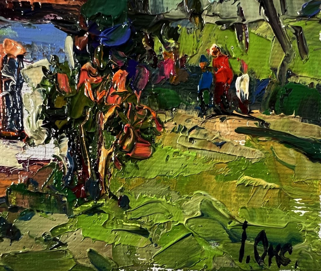Oil painting Weekend in the village Oksana Ivanyuk - 5