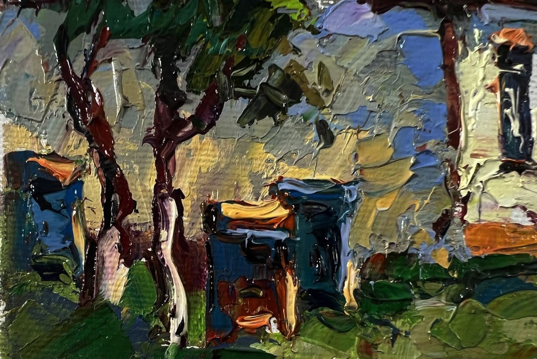 Oil painting Weekend in the village Oksana Ivanyuk - 6