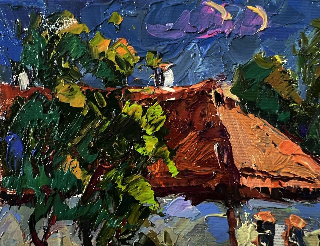 Oil painting Weekend in the village Oksana Ivanyuk - 7