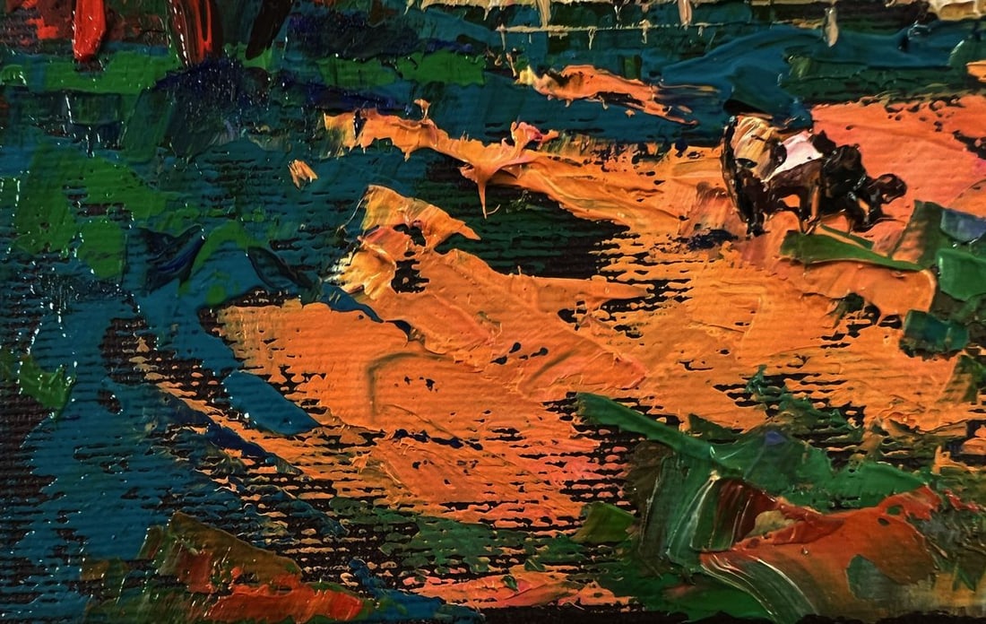 Oil painting Village in the rays of the sun Oleksiy Ivanyuk - 6