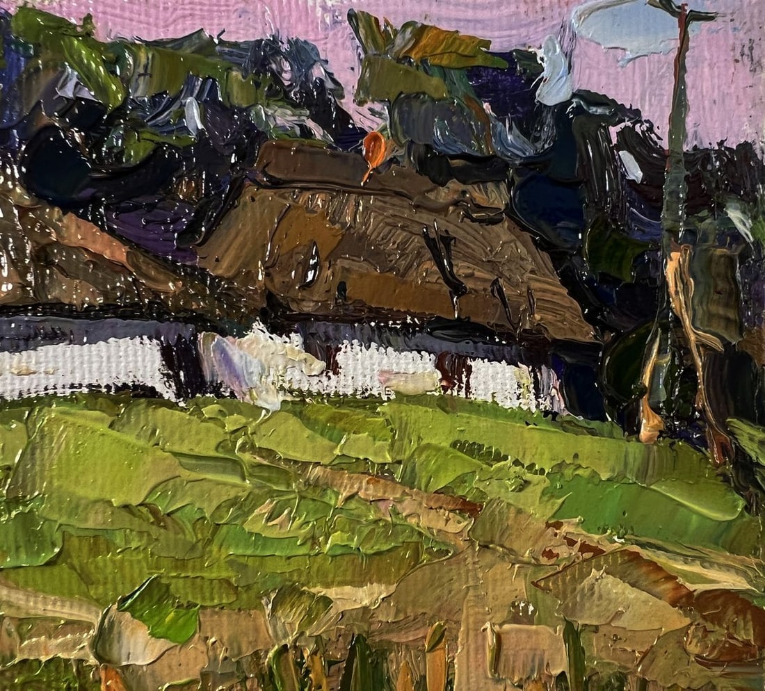 Oil painting Village near the swamps Oksana Ivanyuk - 4