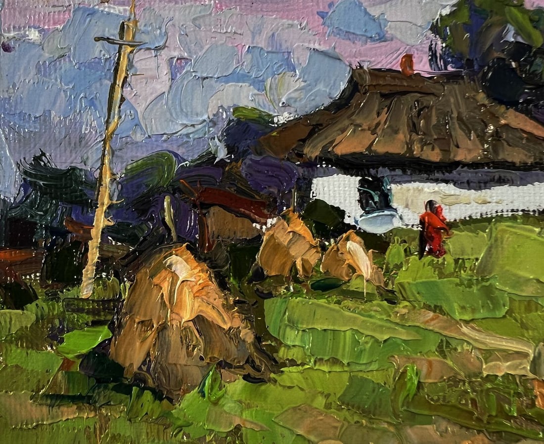 Oil painting Village near the swamps Oksana Ivanyuk - 7
