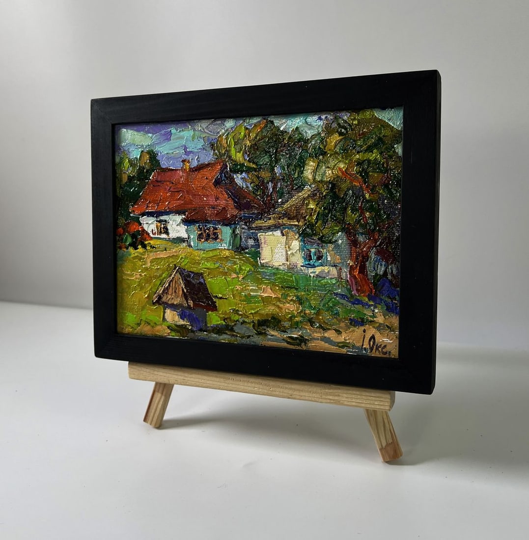 Oil painting Quiet village courtyard Oksana Ivanyuk - 2