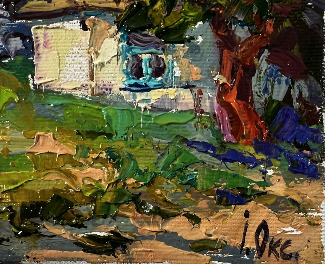 Oil painting Quiet village courtyard Oksana Ivanyuk - 5