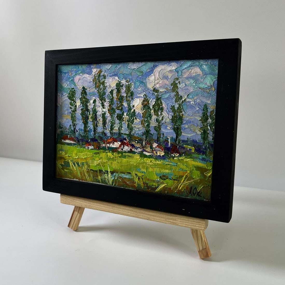 Oil painting Clouds over the village Oksana Ivanyuk - 2