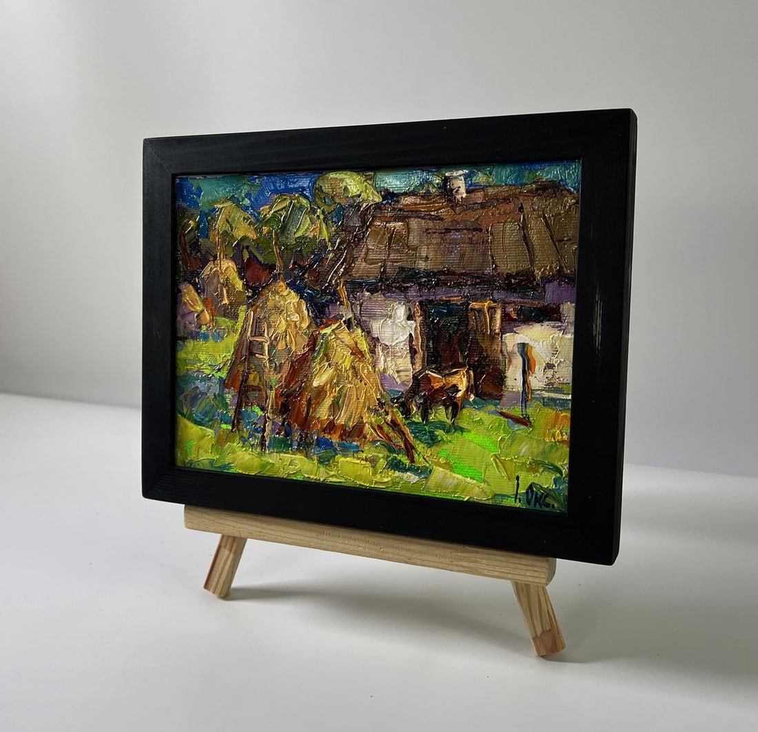 Oil painting Quiet village days Oksana Ivanyuk - 2