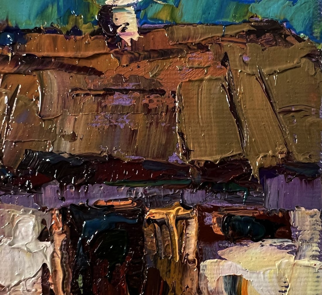 Oil painting Quiet village days Oksana Ivanyuk - 4