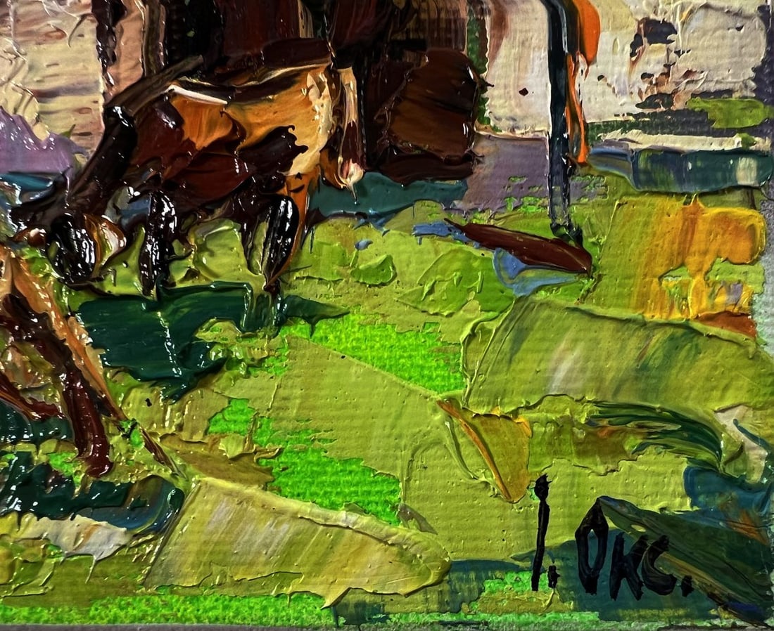 Oil painting Quiet village days Oksana Ivanyuk - 5