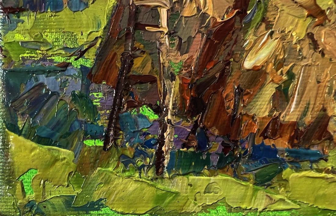 Oil painting Quiet village days Oksana Ivanyuk - 6