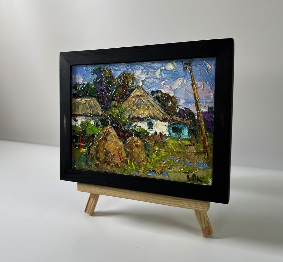 Oil painting Summer village Oksana Ivanyuk - 2