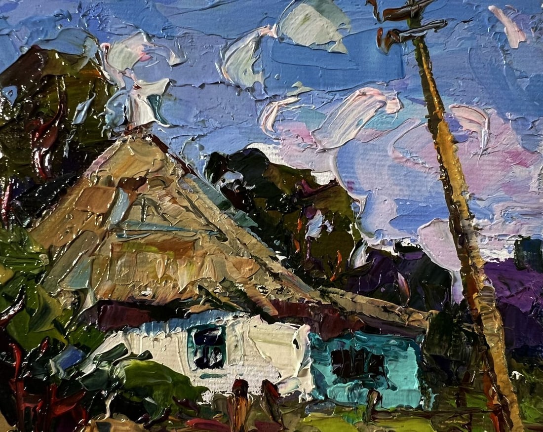 Oil painting Summer village Oksana Ivanyuk - 4