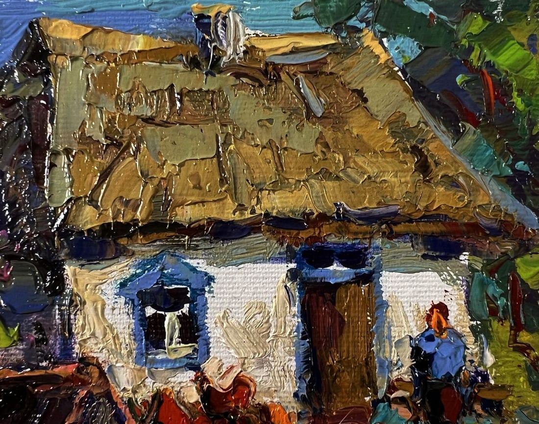 Oil painting Spring in the village Oksana Ivanyuk - 4