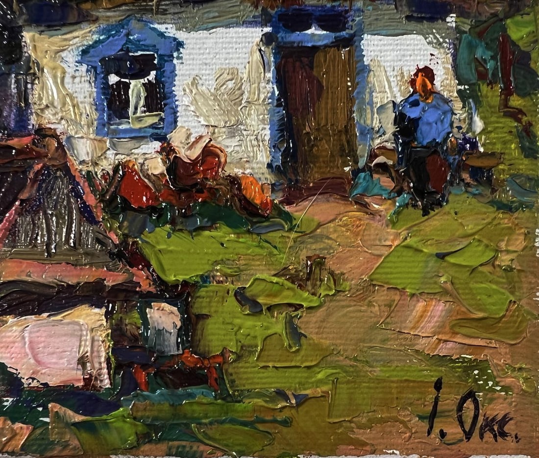 Oil painting Spring in the village Oksana Ivanyuk - 5